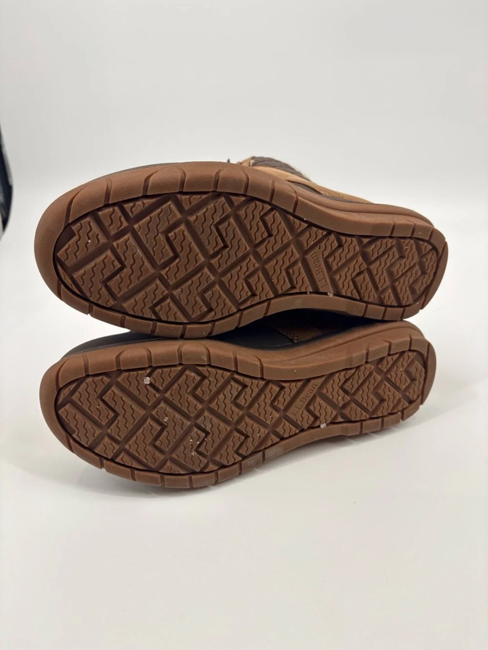 L.L.Bean Brown Duck Boots with Sherpa Lining Women's Storm Chaser Boots Lace-Up